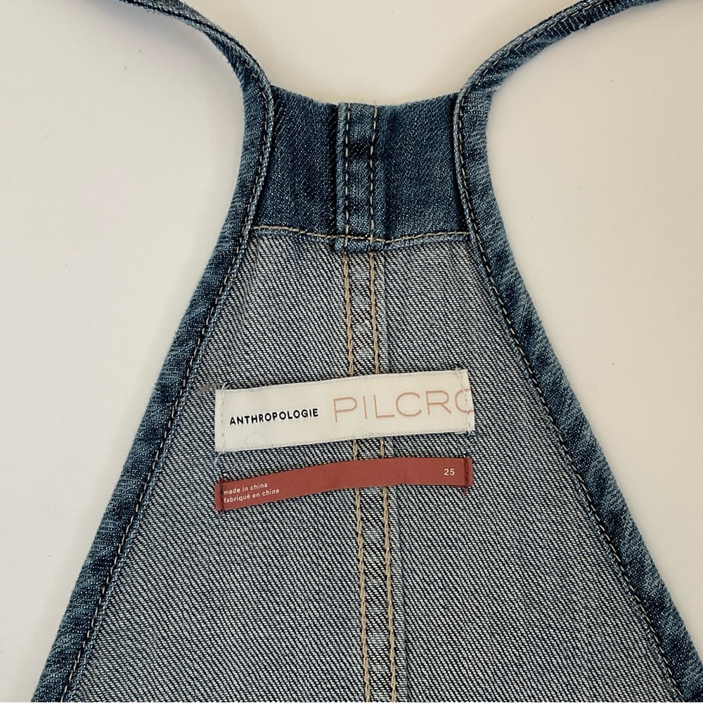 Anthropologie Pilcro Everyday Denim Short Overalls Size 25 - Picture 12 of 16